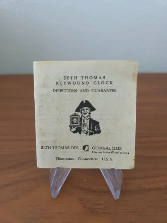 VTG Seth Thomas Keywound Alarm Clock Gold & Black Original Box Germany - WORKS - Picture 7 of 10